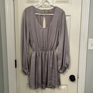 Show Me Your MuMu Champagne Rainey Mini Dress in Size Small Cutout Back Festival